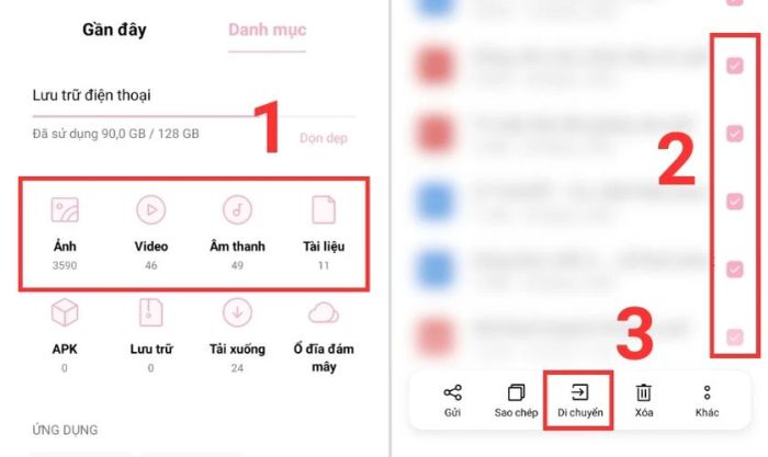 Mở ứng dụng Trình Quản lý tệp trên điện thoại OPPO