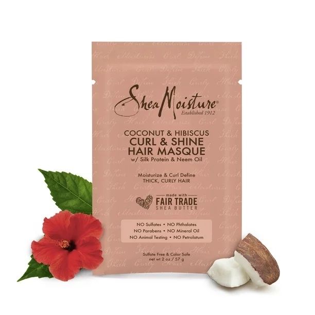 A pink package of hair mask