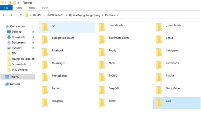 Chuyển các tệp vào thư mục này