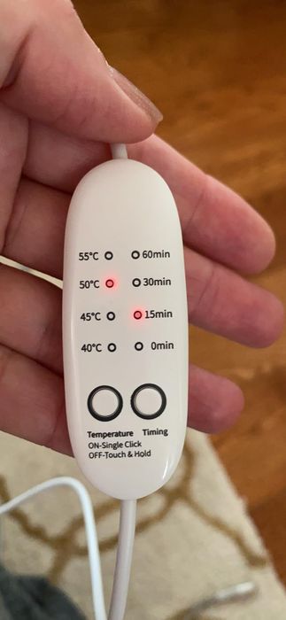 A close-up shot of the included remote control.