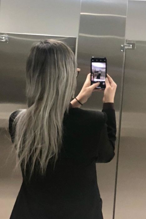 Before the treatment, the reviewer's hair