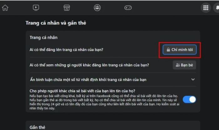 Ai có thể đăng lên trang cá nhân của bạn?