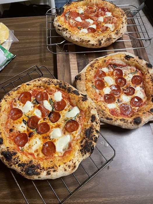 A reviewer's Neapolitan-style pepperoni pizzas