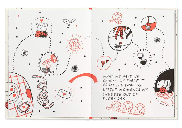 illustrated pages within the book