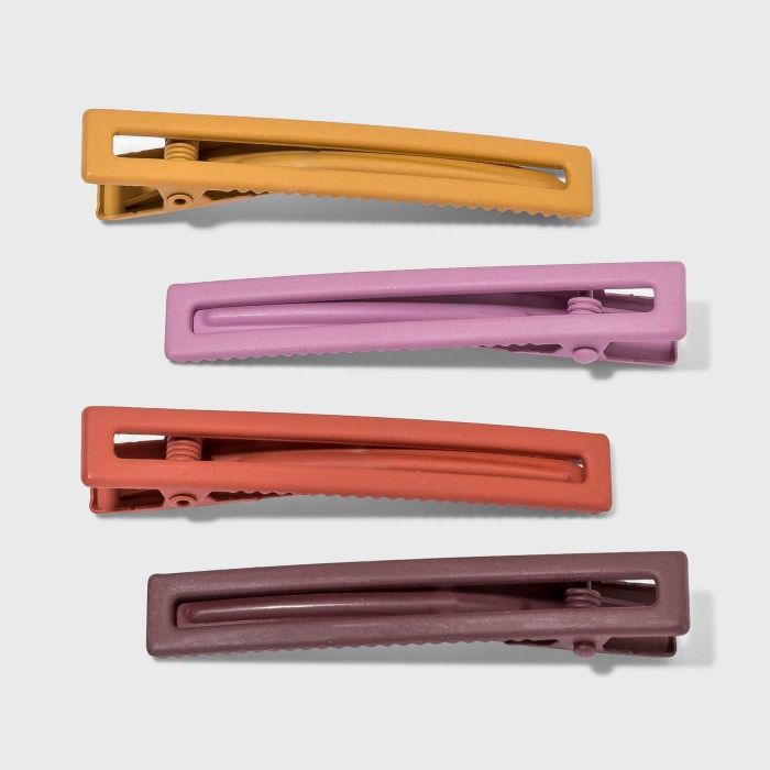 The set of hair clips featuring warm-toned hues