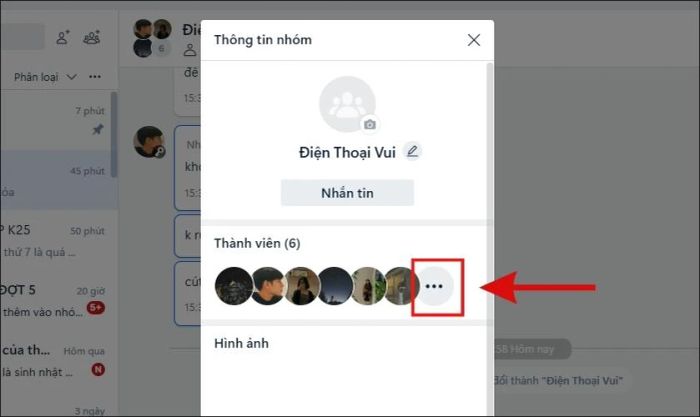 Cách xóa thành viên trong nhóm Zalo trên máy tính