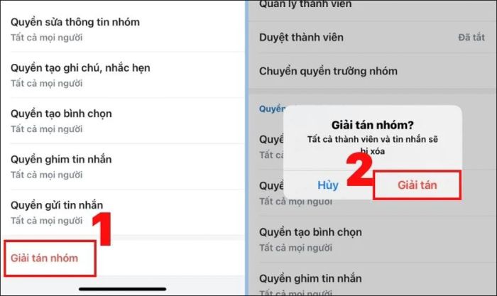 Các bước thực hiện xóa nhóm chat Zalo trên Facebook