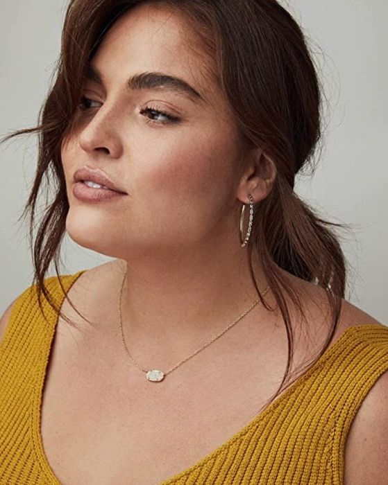A model showcasing the necklace