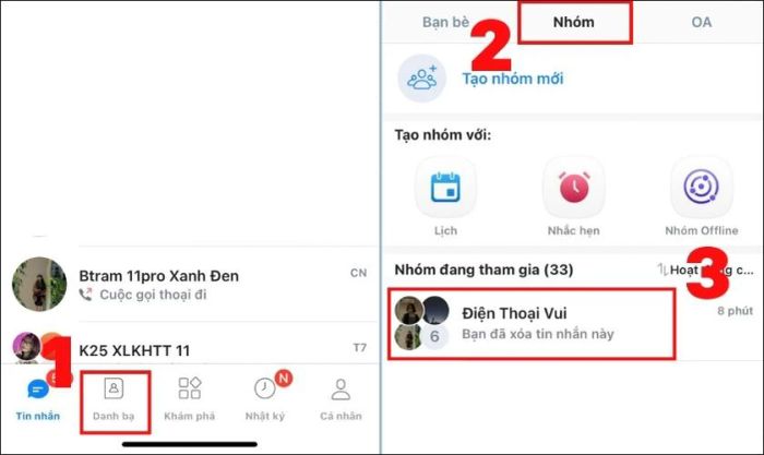 Hướng dẫn xóa nhóm chat Zalo trên điện thoại