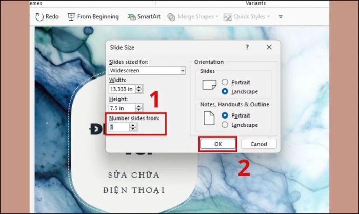 Cách thay đổi số thứ tự đánh số trang trong PowerPoint cực kỳ đơn giản