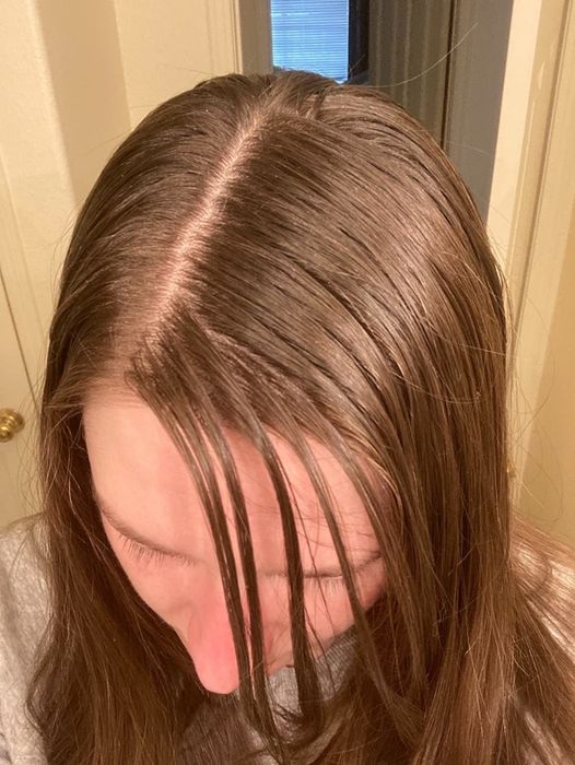 Before: Reviewer with slightly greasy light brown hair