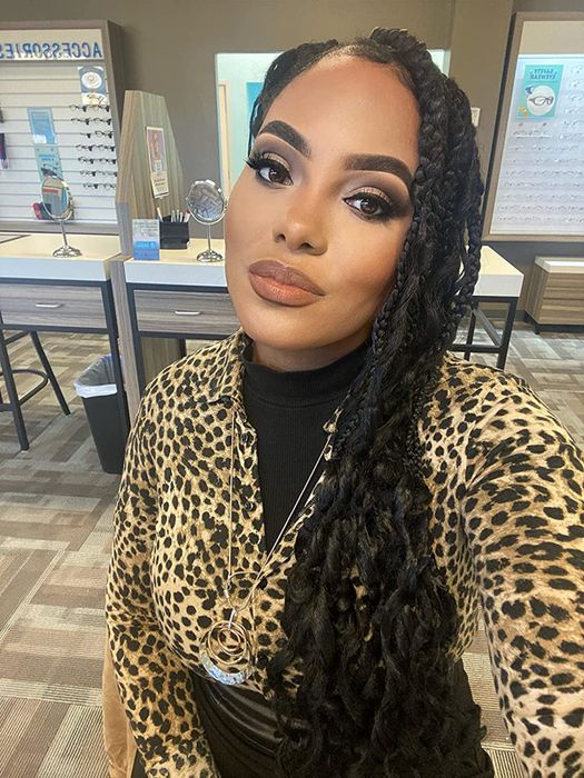 reviewer selfie showcasing the serum foundation