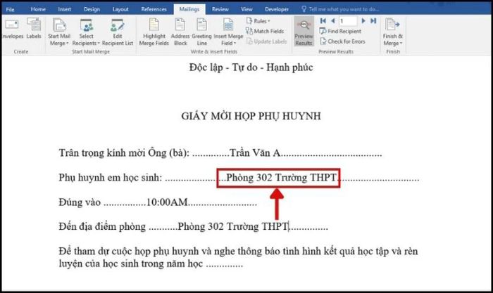Bắt đầu tạo thư mới bằng cách nhấn vào Write your letter