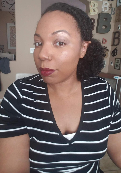 Different reviewer showing the setting powder applied.