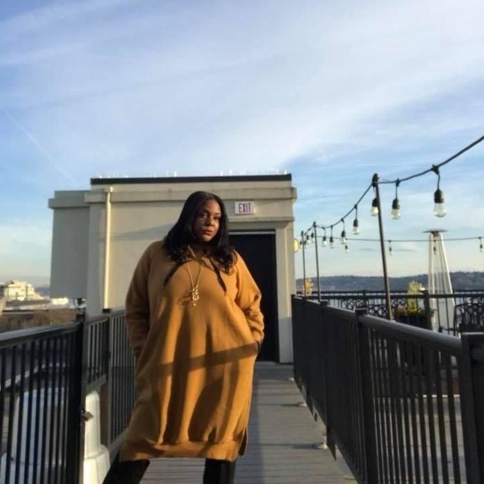 Another reviewer showcasing the dress in a vibrant yellow.