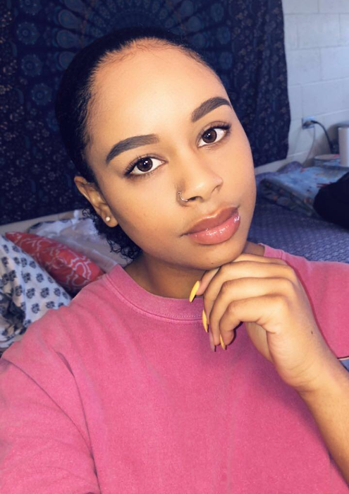 Reviewer's matte, smooth complexion after applying the Mario Badescu powder.