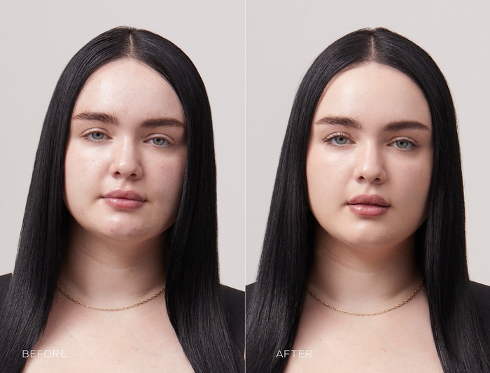 comparison of a model without and with shade 1 applied