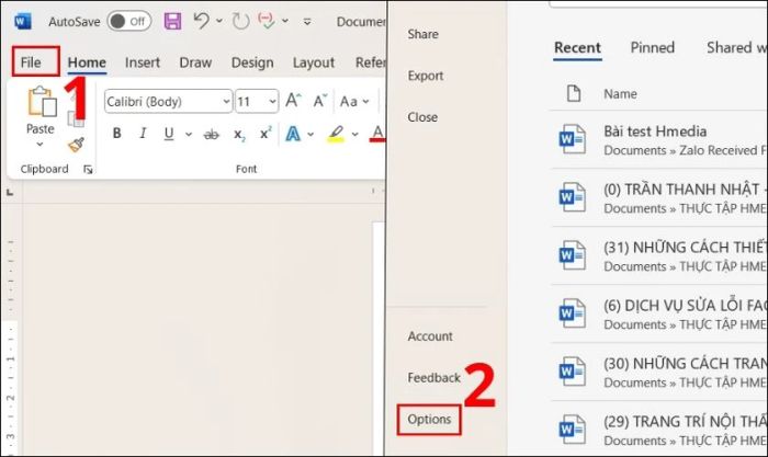 Cách hiển thị thanh thước dọc trong Word