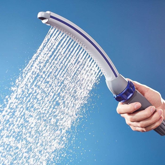 Product image displaying the handheld dog shower attachment
