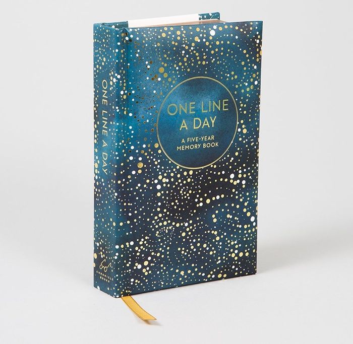 The journal featuring a starry cover design
