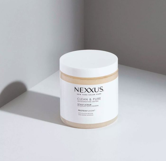 A jar of scalp scrub