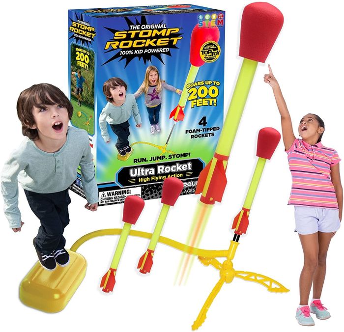 The stomp rocket launcher, ready for action