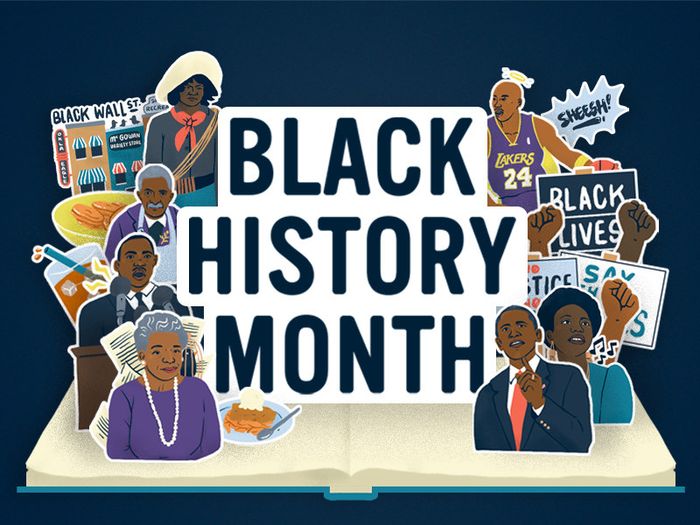 the Black History Month banner