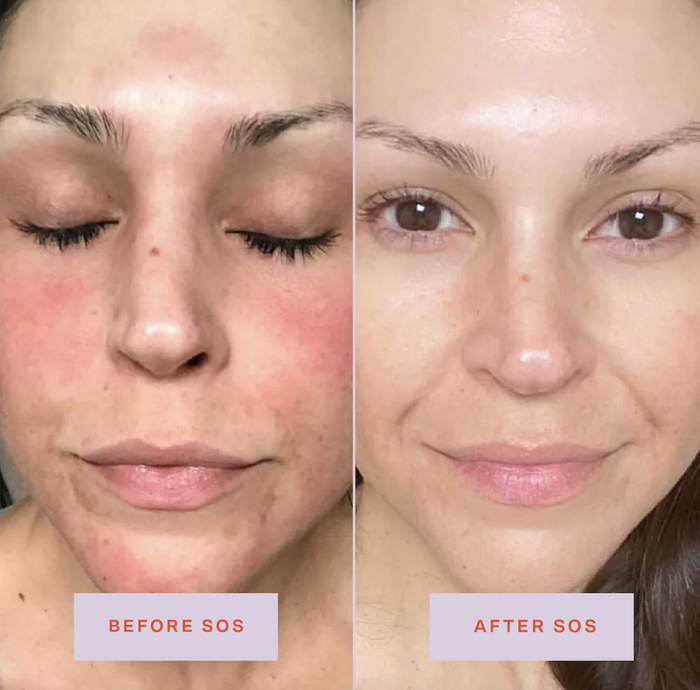 Before and after results of the spray on the model