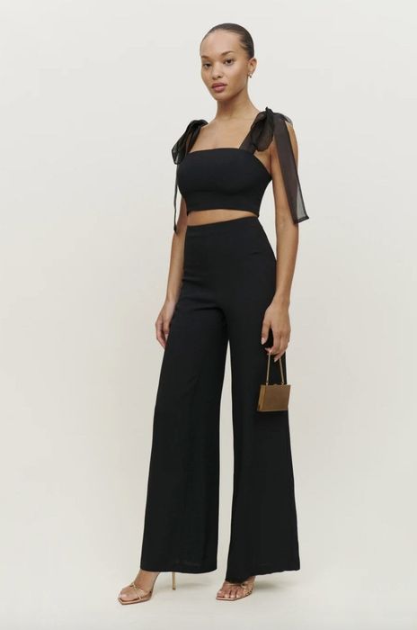 Model wearing the ensemble.