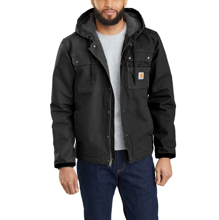 The model is dressed in the jacket.