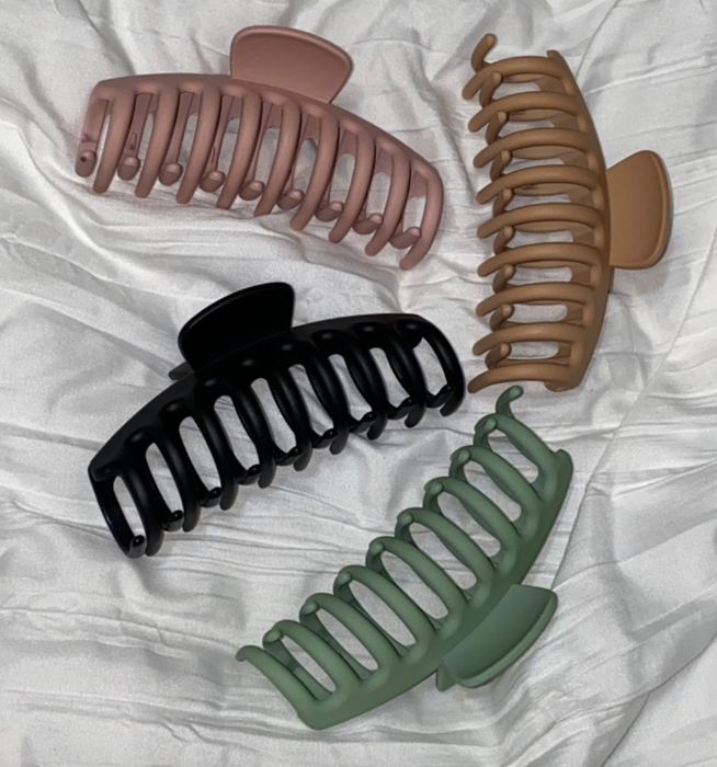 The clips, perfect for holding back hair in a stylish way.
