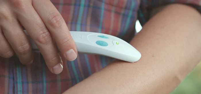 The bug bite tool, designed to soothe and relieve discomfort.