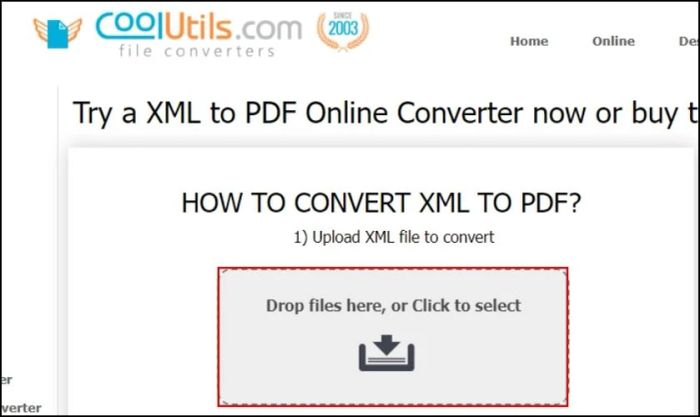 Hướng dẫn chuyển đổi file XML sang PDF với Coolutils