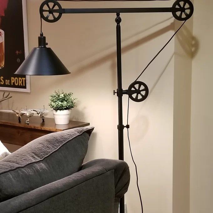 Reviewer's photo of the lamp in Blackened Bronze color.
