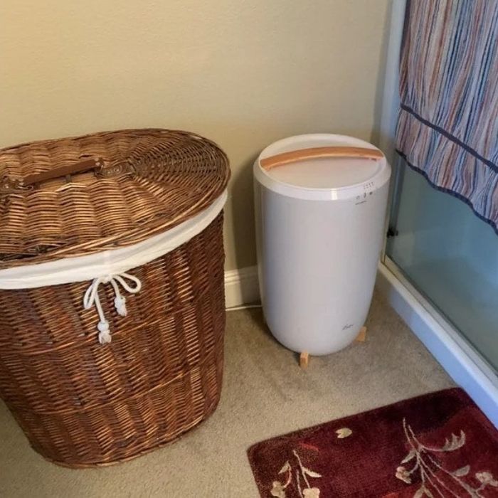 Reviewer's photo of the towel warmer