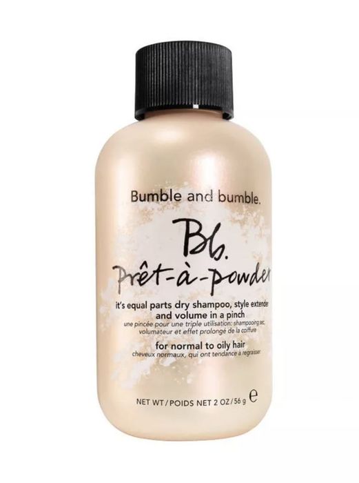 The dry shampoo in its packaging