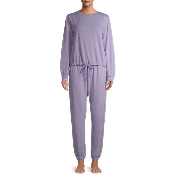 The pajamas in lavender color.