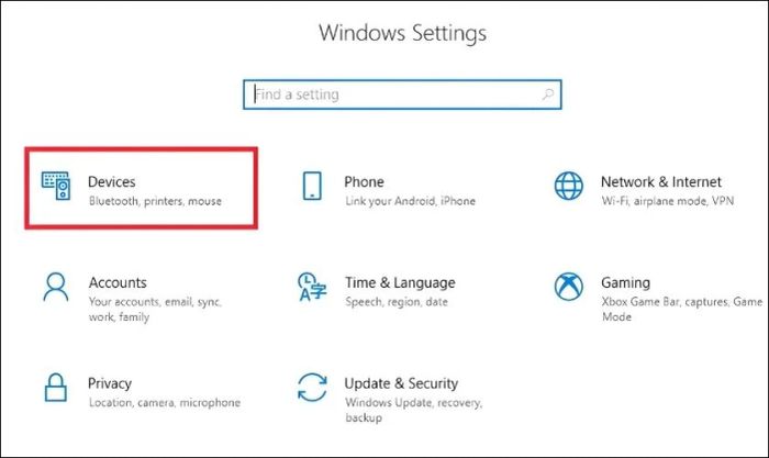 Sử dụng Bluetooth & Devices để bật chuột cảm ứng trên laptop