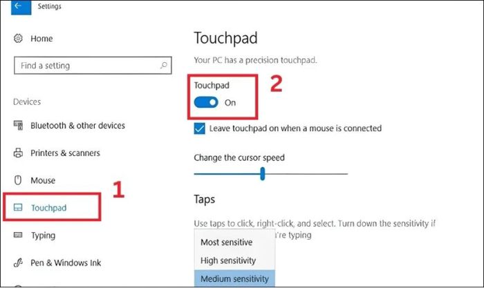 Hướng dẫn kích hoạt chuột cảm ứng trên laptop thông qua trình điều khiển Devices