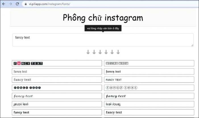 Piliapp – Website đổi font chữ với các thiết kế sáng tạo và khác biệt