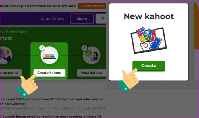 Tạo câu hỏi trắc nghiệm trong Kahoot