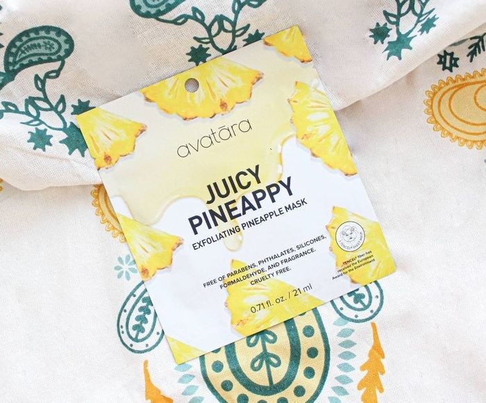 The Avatara exfoliating pineapple mask offers a refreshing burst of tropical goodness for your skin.