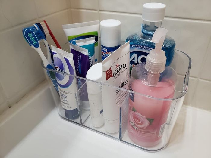 Reviewer image of the plastic organizer container