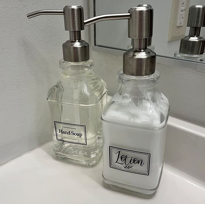 An image provided by a reviewer showcasing hand soap and lotion bottles.