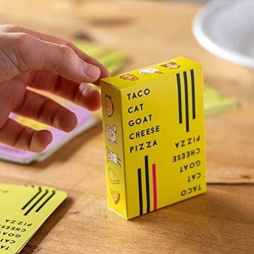 The box of the Taco Cat Goat Cheese Pizza card game.
