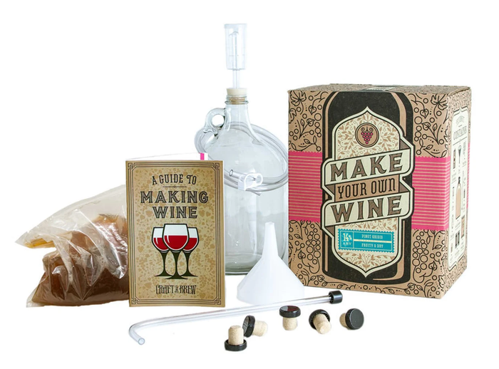 the components of the wine making kit