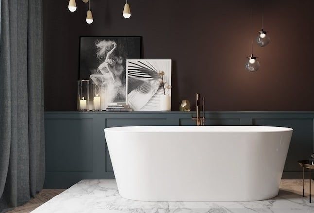 The elegant freestanding tub
