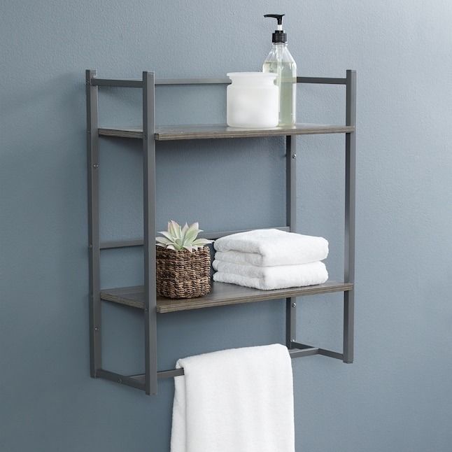 The stylish metal floating shelves