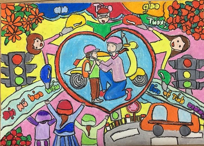 Two beautifully painted canvases resting on a table, surrounded by an array of paints.