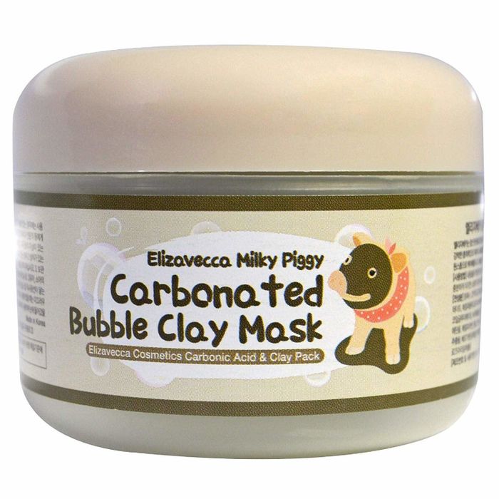 The jar containing the bubble clay mask.